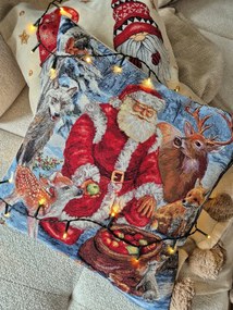 Párnahuzat Mikulással és állatokkal F203