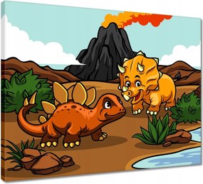 Vászonkép 50x40 Jégkorszak Dinoszauruszok