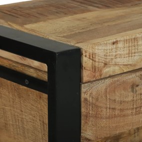 Tároló ládák 60x30x30cm Tömör Mangófából és Fém