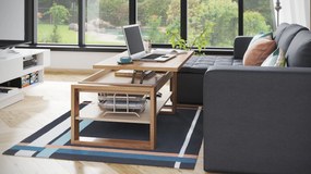 Mazzoni NUO Artisan Tölgy/Bézs (Pezsgő) - MODERN DOHÁNYZÓASZTAL MEGEMELHETŐ ASZTALLAPPAL