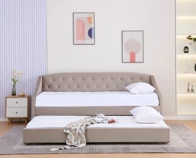 Kihúzható ágy, barnásszürke Taupe, ALODA