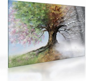 Kép - Négy évszak fája (üvegen) (70x50 cm)