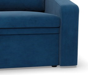 Vertico fekvőfotel, 90 cm széles, kordbársony, kék
