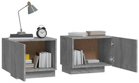 Szürke sonoma színű szerelt fa éjjeliszekrény 100 x 35 x 40 cm