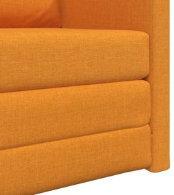 Padlókanapé Ágy 2 az 1-ben Sötétsárga 74x77x81 cm Textil
