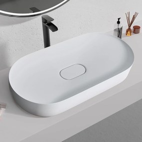 Rea írisz, konglomerátumból készült asztali mosogató 700x355x105 mm, fehér matt, REA-U4305