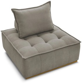 Szürkésbarna zsenília fotel Elisa – Bobochic Paris