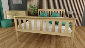 Ágy KALEA 90 x 200 cm, fenyő Ágyrács: Léces ágyrács, Matrac: Coco Maxi 20 cm matrac