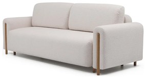 Bézs-krémszínű buklé kinyitható-tárolóhelyes kanapé 244 cm Arcadova – ELTAP