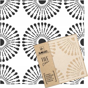 Festősablon Csempe Csempék Többször felhasználható 30x30cm Alicante Dandelion minta