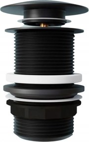 Klikk-klikk mosdó csaptelep fekete, túlfolyó nélkül