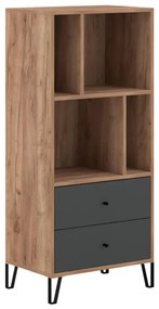 Komód SULA craft tölgy/fekete