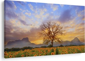 Kép - Táj napraforgóval (90x60 cm)