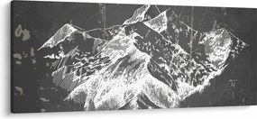 Kép - Hegyek illusztrációja (120x50 cm)