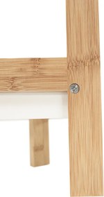 Sarokpolc, fehér/természetes bambusz, FONG