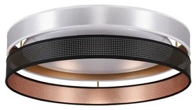 Duolla-LED Mennyezeti lámpa ROLLER DUO SH. LED/24W/230V átm. 45 cm ezüst/fekete