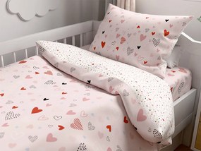 LOVITA babaágynemű-készlet lepedővel, rózsaszín