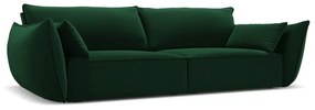 Sötétzöld bársony kanapé 208 cm Vanda – Mazzini Sofas
