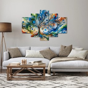Kép – Színes energikus fa (150x105 cm)