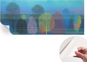 Öntapadós fali fotótapéta Hálószobába Színes harmónia 250x104 cm