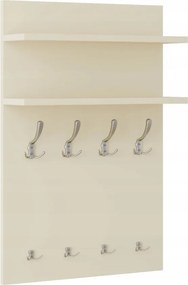 Modern fali akasztó 90x60 polc Bézs szatén fogantyúk