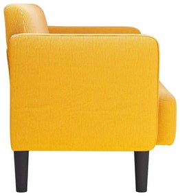 világossárga kordbársony szövet loveseat kanapé 109 cm