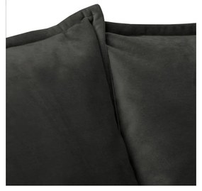 Sötétszürke bársony kanapé 138 cm Juli – Ropez