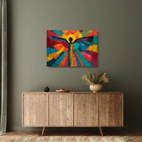 Üveg kép - Festett angyal (70x50 cm)