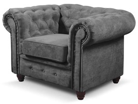 Infinity Chesterfield fotel Fekete