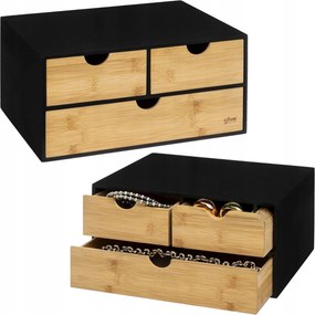 Kozmetikai Rendszerező Ékszerdoboz Tároló Doboz Fekete