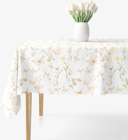 Goldea szögletes teflonos asztalterítő - pillangós kert 100 x 100 cm
