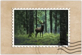 Poszterek 120x80 Szarvas az erdő közepén