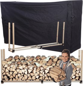 Kandalló fa állvány fa huzattal 1,2 m3 Öko Tömör