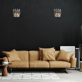 Fali kristály lámpa MADISON 2xE14/40W/230V króm