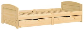 IRUN tömör fenyőfa kanapéágy 2 fiókkal 90 x 200 cm