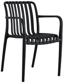 JULIAN fekete - egy modern szék konyhába, kertbe, kávézóba (egymásba rakható)