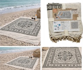 197. Konmpex pamut takaró 200 cm x 200 cm bézs