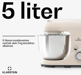 Klarstein Bella Pico 2G, konyhai robotgép, 1300 W, 1,7 PS, 6 fokozat, 5 L