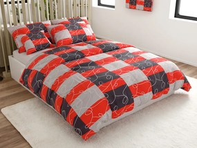 Pamut ágyneműhuzat SQUARES BLEND piros Ágyneműhuzat mérete: 70 x 90 cm | 140 x 200 cm