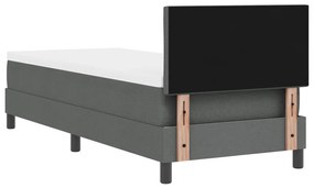 Boxspring Ágy Matraccal &amp; LED Sötét Szürke 80x200 cm Szövet
