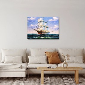 Kép egy hajóról a hullámokon (70x50 cm)