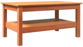 viaszbarna tömör fenyőfa dohányzóasztal 80 x 50 x 40 cm