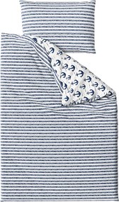 Pamut ágynemű NAVYSTA POLY kék-fehér Ágyneműhuzat mérete: 70 x 90 cm | 140 x 200 cm