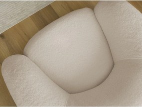 Bézs forgó buklé fotel Elina – Bobochic Paris