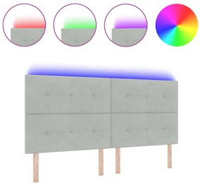 LED Fejtámla Lámpa Szürke 100 cm Bársony