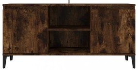 füstös tölgy színű TV-szekrény fémlábakkal 103,5 x 35 x 50 cm
