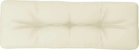 vidaXL krémszínű szövet raklappárna 120 x 40 x 12 cm