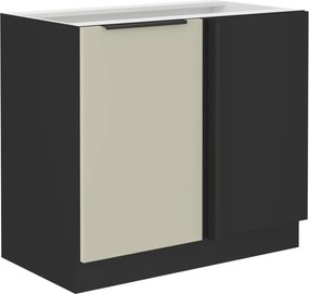 Alsó szekrény, kasmír/fekete, ARAKA 105 ND 1F BB