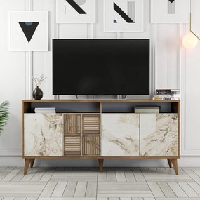 Milan 160 - Walnut, White Marble