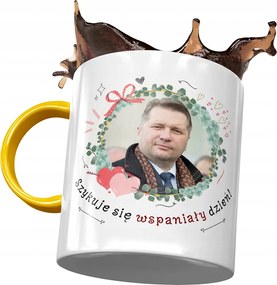 Sárga-fekete Pis Bögre Ajándék Nyomtatott Fotóval